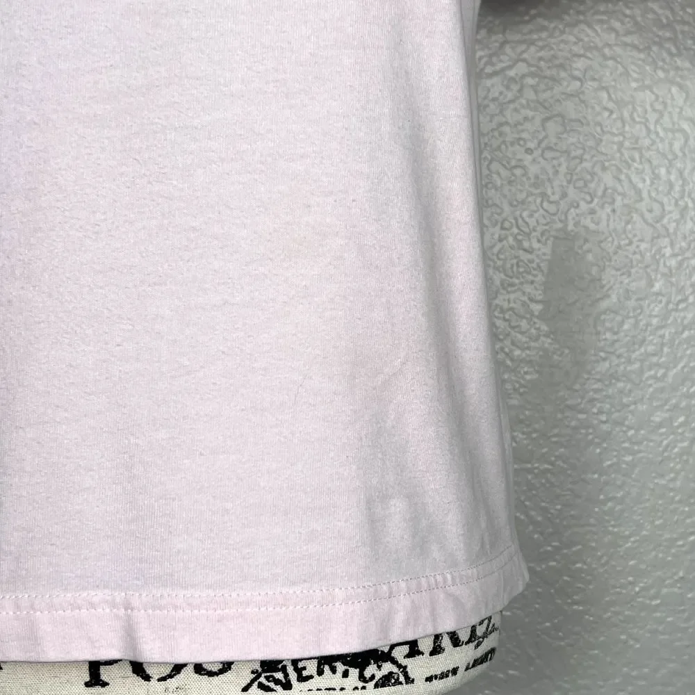 Westbound Petites Top PS Pink 100% Cotton Short Sleeve Crochet Lace Neckline - Picture 3 of 10